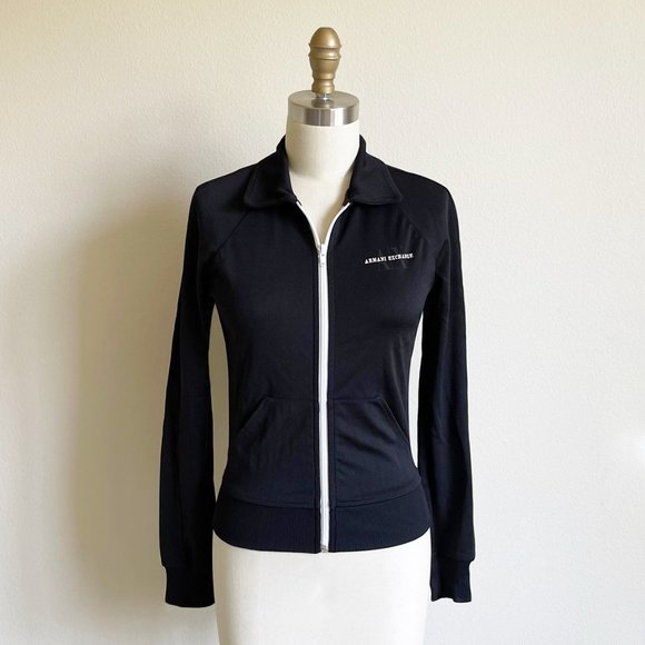 A/X Armani Exchange Black Logo Track Jacket - Picture 1 of 7